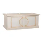 Coffre en bois plaqué avec différentes finitions fabriquées en Italie - Krishna Viadurini