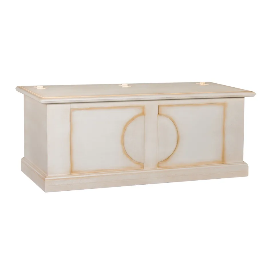 Coffre en bois plaqué avec différentes finitions fabriquées en Italie - Krishna Viadurini