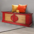 Coffre en bois plaqué avec différentes finitions fabriquées en Italie - Krishna Viadurini