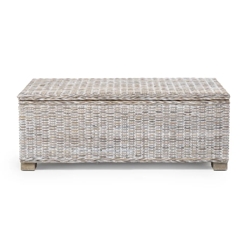 Coffre d'extérieur en fibre naturelle de Kubù - Nogitsune Viadurini