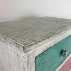 Commode artisanale à 4 tiroirs en bois blanc Made in Italy - Manhattan Viadurini