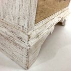 Commode artisanale à 4 tiroirs en bois blanc Made in Italy - Manhattan Viadurini