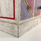 Commode artisanale en bois avec tiroirs colorés Made in Italy - Brighella Viadurini