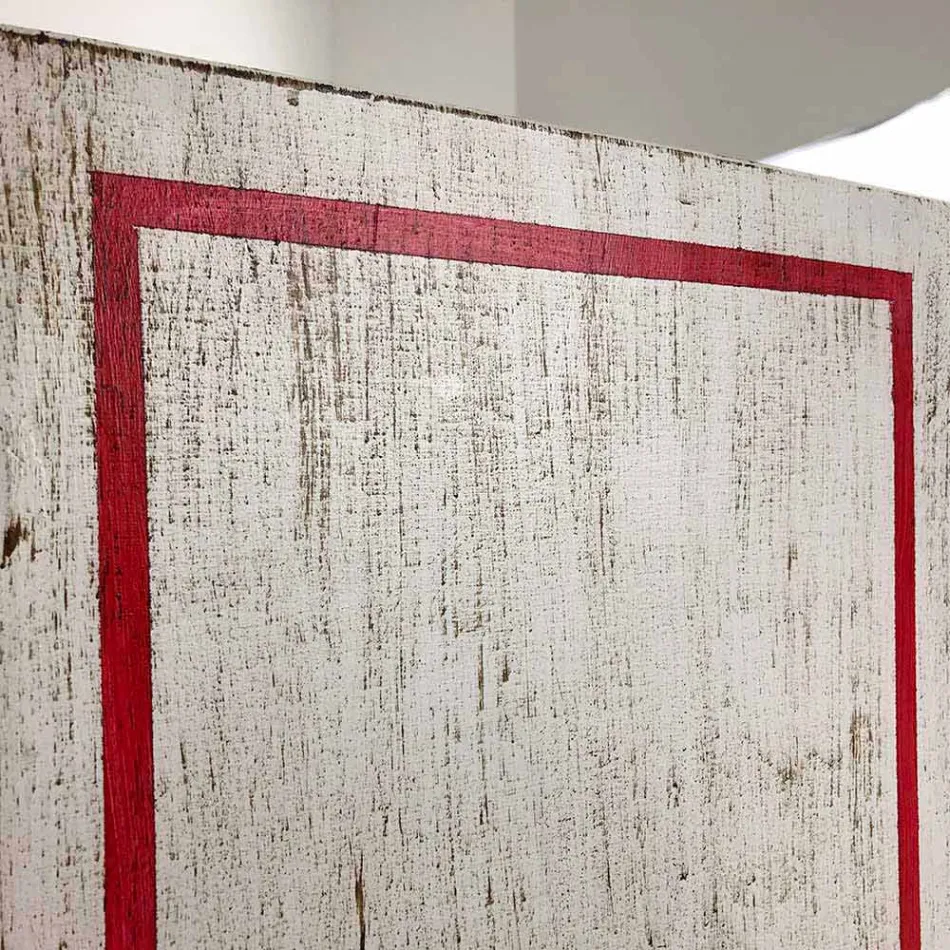 Commode artisanale en bois avec tiroirs colorés Made in Italy - Brighella Viadurini