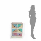 Commode artisanale en bois avec tiroirs colorés Made in Italy - Brighella Viadurini