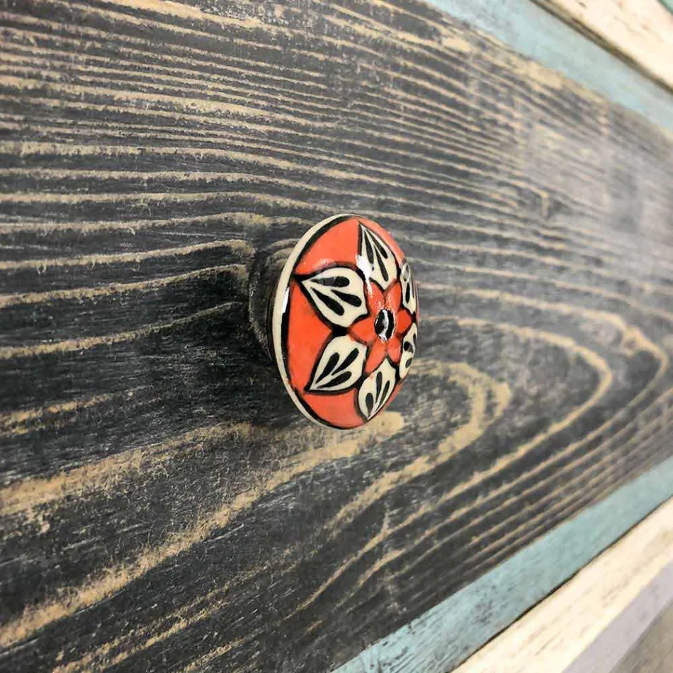 Commode artisanale en bois de sapin avec 3 tiroirs Made in Italy - Singe Viadurini