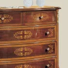 Commode de chambre en bois classique fabriquée en Italie - Katerine Viadurini