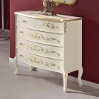 Commode de chambre en bois classique fabriquée en Italie - Katerine Viadurini