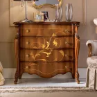 Commode de chambre à coucher en bois marqueté Made in Italy - Ottaviano Viadurini