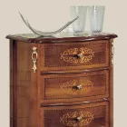 Commode classique en bois de noyer 4 ou 6 tiroirs Made in Italy - Katerine Viadurini