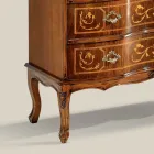 Commode de style classique en bois avec 3 tiroirs Made in Italy - Élégant Viadurini