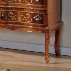 Commode de style classique en bois avec 6 tiroirs Made in Italy - Élégant Viadurini