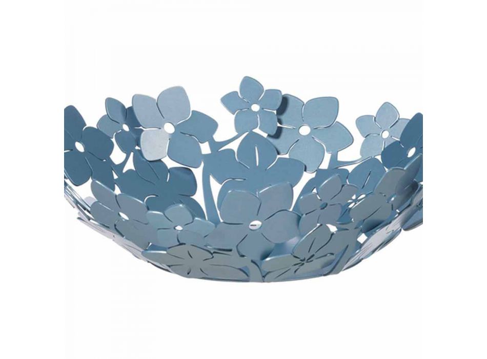 Centre de table avec des fleurs en fer de boue, blanc ou bleu - Marken Viadurini