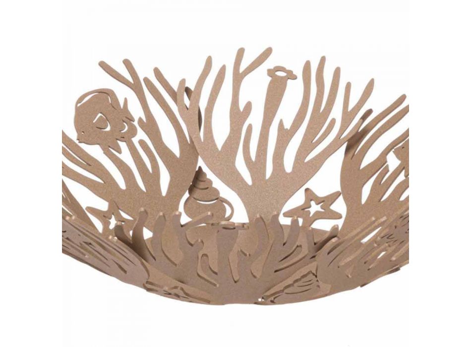 Design de pièce maîtresse avec des coraux en fer précieux fait à la main en Italie - Maste Viadurini