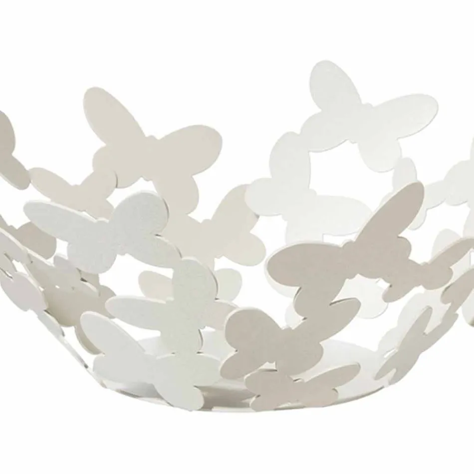 Centre de table design en fer blanc, beige ou ivoire fabriqué en Italie - Leiden Viadurini