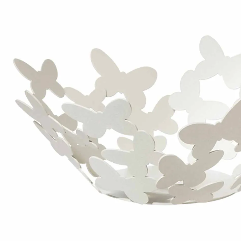 Centre de table design en fer blanc, beige ou ivoire fabriqué en Italie - Leiden Viadurini