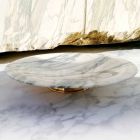 Centre de table en marbre et métal Brezza della Versilia Made in Italy - Amabile Viadurini