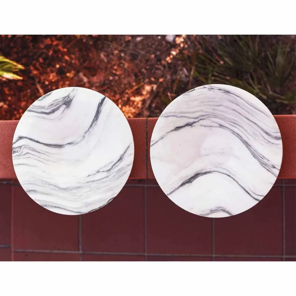 Centre de table en marbre et métal Brezza della Versilia Made in Italy - Amabile Viadurini