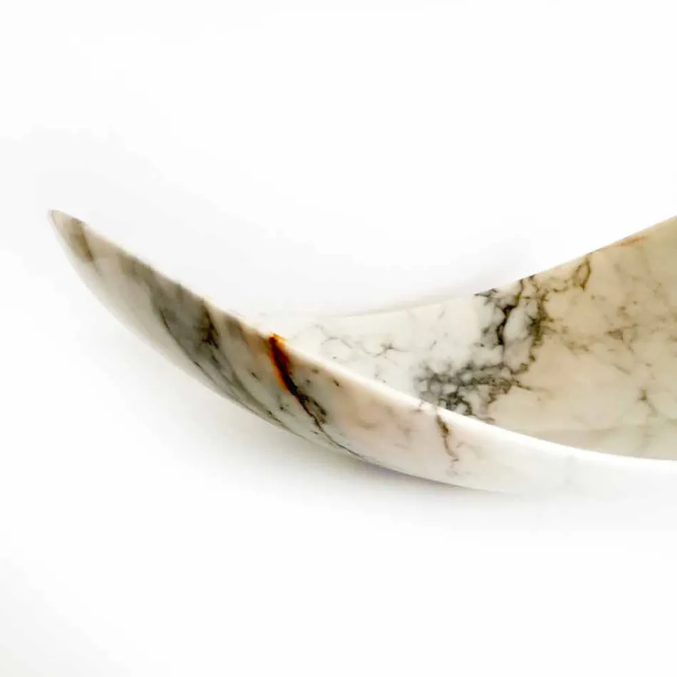 Centre de table en marbre Paonazzo de design Made in Italy - Libeccio Viadurini