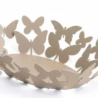 Milieu de table ovale moderne en fer blanc ou beige fabriqué en Italie - Leiden Viadurini