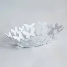 Milieu de table ovale moderne en fer blanc ou beige fabriqué en Italie - Leiden Viadurini