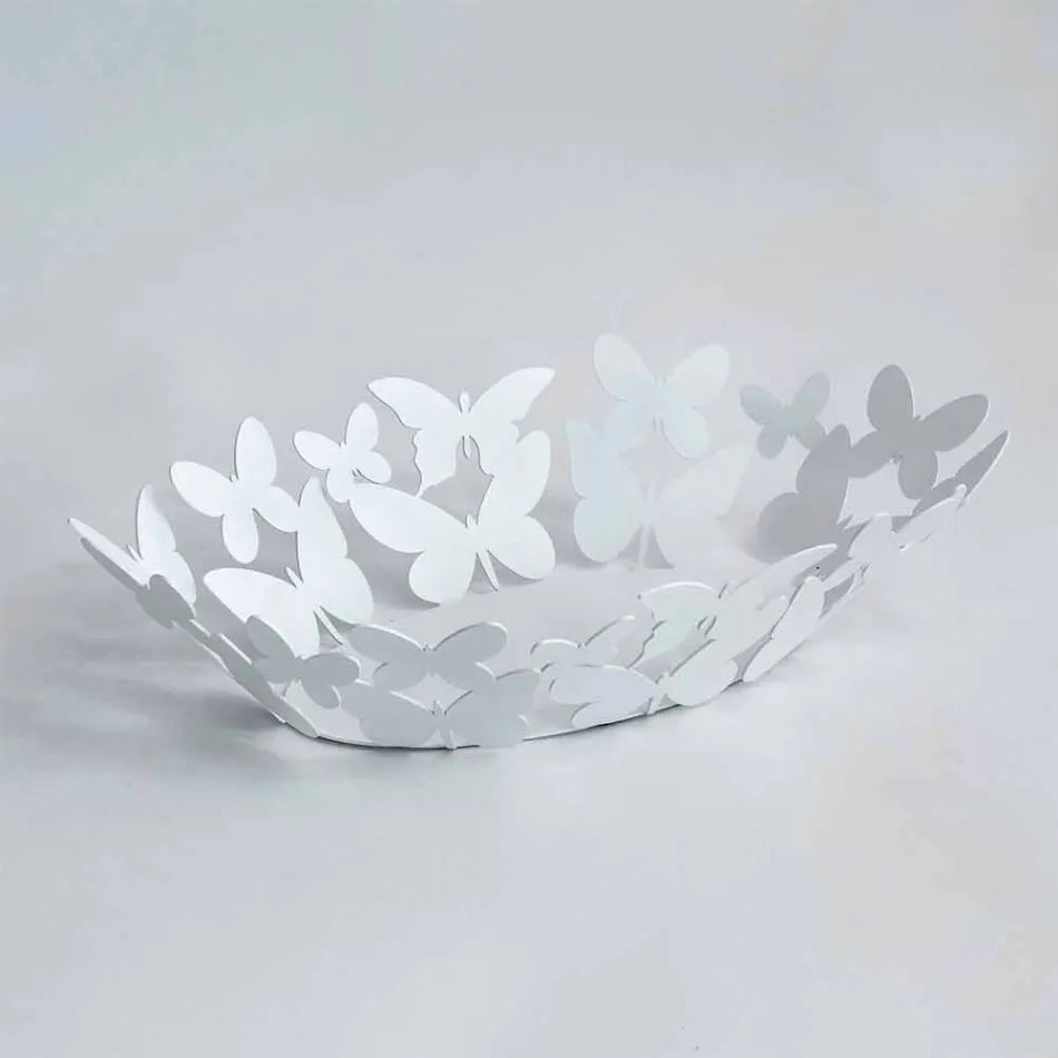 Milieu de table ovale moderne en fer blanc ou beige fabriqué en Italie - Leiden Viadurini