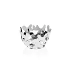 Centre de Table Rond Design Contemporain Décoré Métal Argenté - Cordoba Viadurini