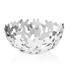 Centre de Table Rond Design Contemporain Décoré Métal Argenté - Cordoba Viadurini