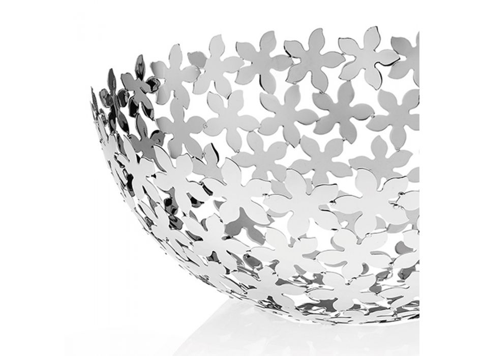 Centre de table demi-sphère en métal argenté Décorations florales de luxe - Terraceo Viadurini
