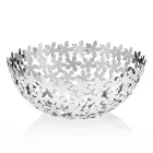 Centre de table demi-sphère en métal argenté Décorations florales de luxe - Terraceo Viadurini