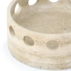 Centre de table/plateau de poche en marbre satiné fabriqué en Italie - Hinata Viadurini