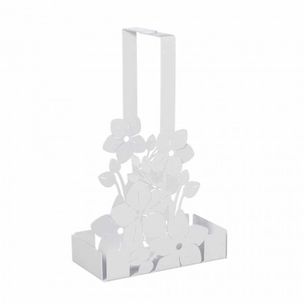 Panier porte-gobelet en fer floral design moderne fabriqué en Italie - Marken Viadurini