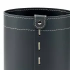 Corbeille à papier en cuir régénéré à la main Battista Viadurini