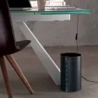 Corbeille à papier en cuir régénéré à la main Battista Viadurini