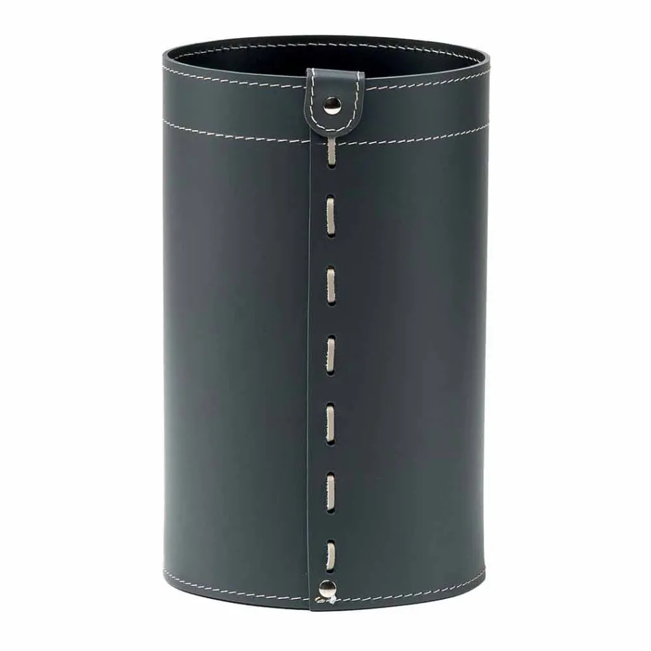 Corbeille à papier en cuir régénéré à la main Battista Viadurini
