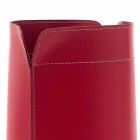 Corbeille à papier made in Italy en cuir Canistro régénéré Viadurini