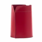 Corbeille à papier made in Italy en cuir Canistro régénéré Viadurini