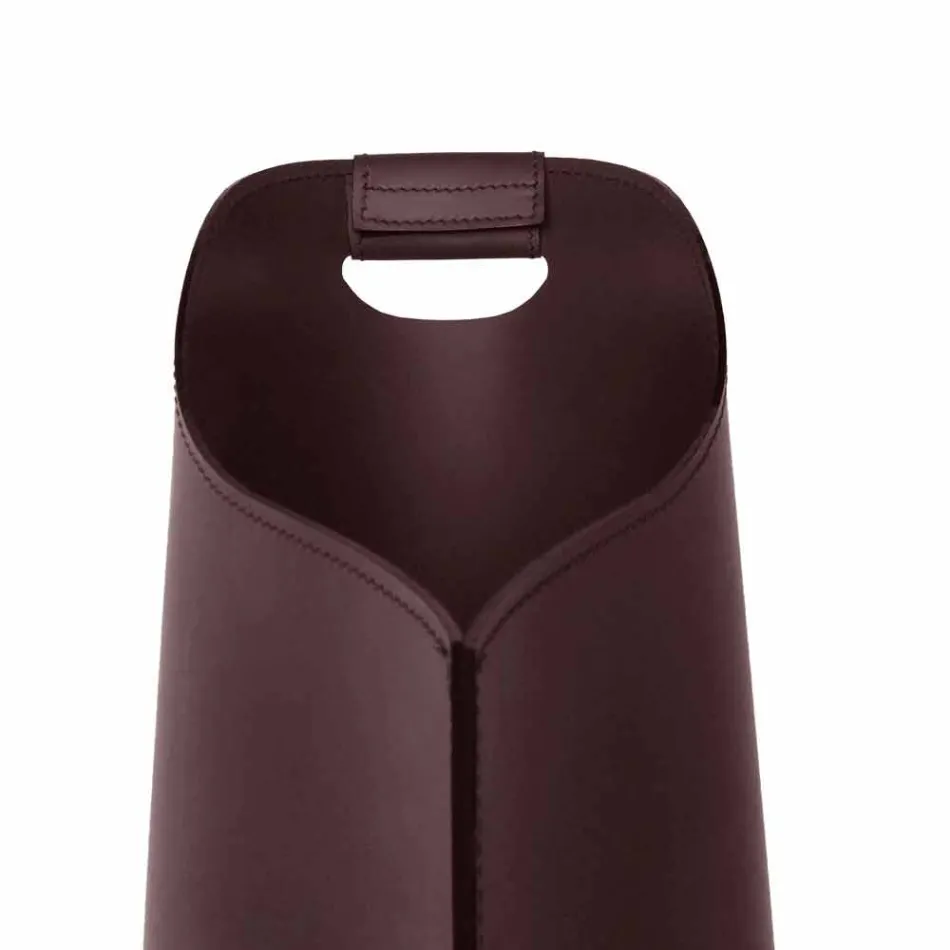 Porte-pellet intérieur panier cuir 15 kg design Sapel Viadurini