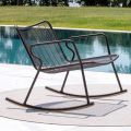 Chaise longue à bascule d'extérieur en métal galvanisé Made in Italy - Vikas