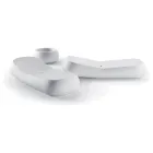 Chaise longue d'extérieur design en polyéthylène blanc fabriquée en Italie - Ervin Viadurini