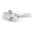 Chaise longue d'extérieur design en polyéthylène blanc fabriquée en Italie - Ervin Viadurini