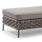 Chaise longue d'extérieur en corde et coussins avec housses en tissu amovibles - Jamaïque Viadurini