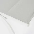 Chaise longue d'extérieur en textilène et aluminium avec roues, 4 pièces - Babilonia Viadurini