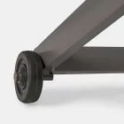 Chaise longue d'extérieur en textilène et aluminium avec roues, 4 pièces - Babilonia Viadurini