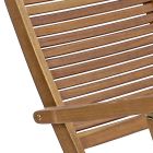 Chaise longue d'extérieur inclinable design en bois naturel - Roxen Viadurini