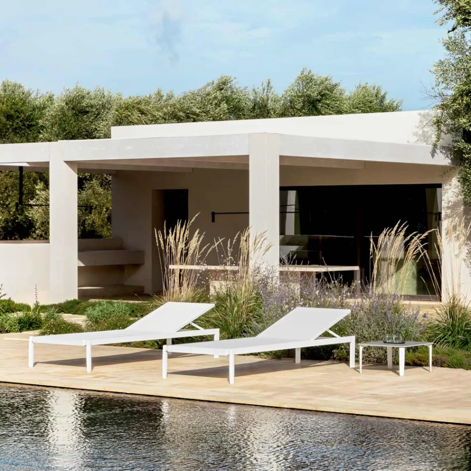 Chaise Longue de Jardin avec ou sans Matelas Haute Qualité - Filomenalet Viadurini