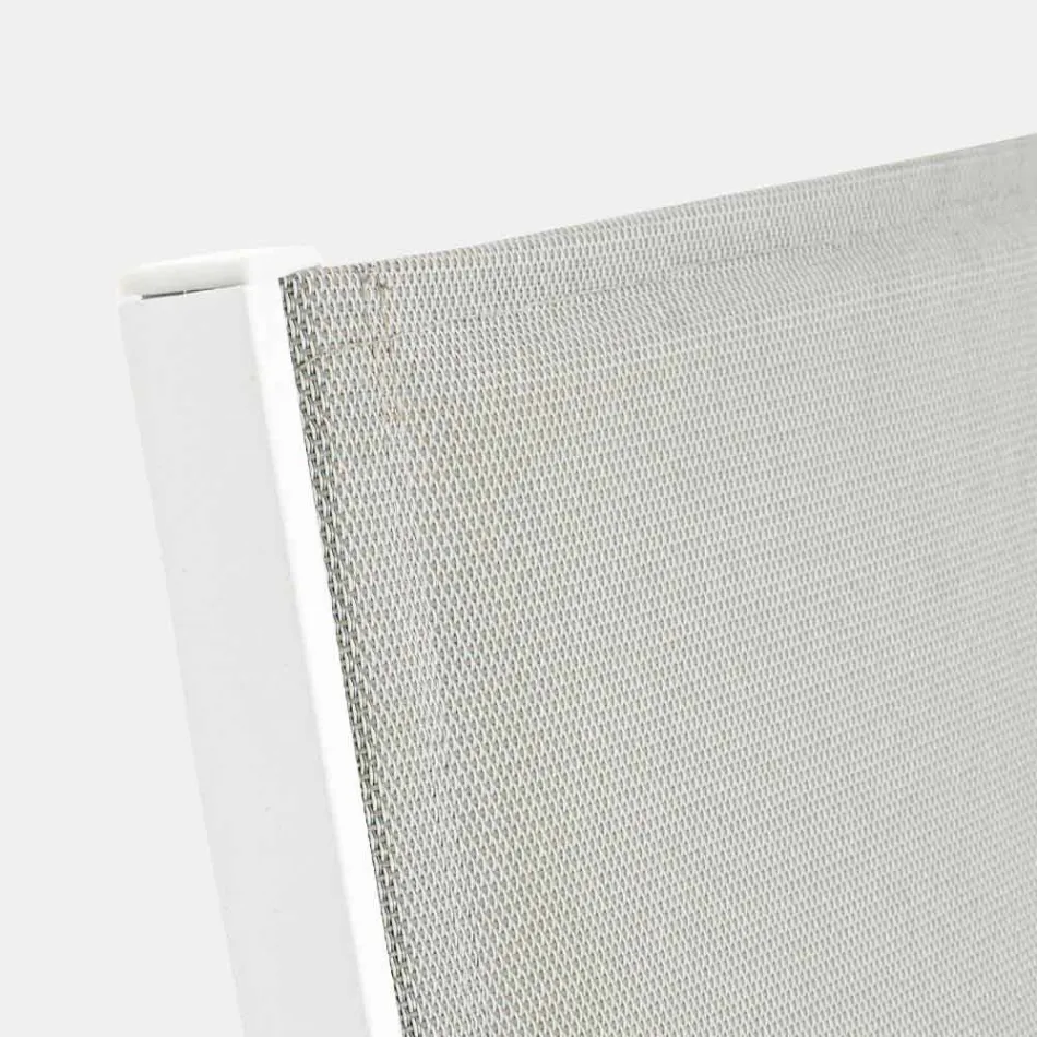 Chaise longue de jardin avec roues et dossier inclinable, 4 pièces - Babilonia Viadurini