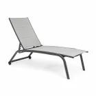Chaise longue de jardin avec roues et dossier inclinable, 4 pièces - Babilonia Viadurini