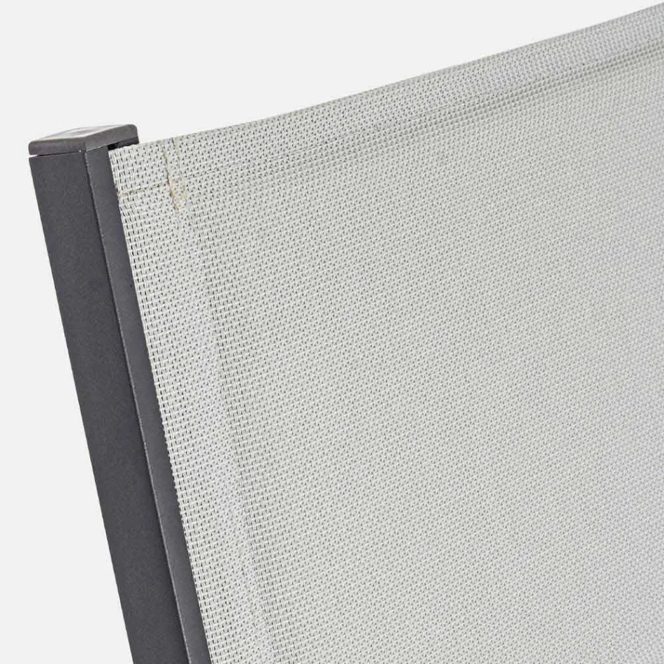 Chaise longue de jardin avec roues et dossier inclinable, 4 pièces - Babilonia Viadurini