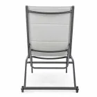 Chaise longue de jardin avec roues et dossier inclinable, 4 pièces - Babilonia Viadurini